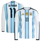 Adidas Angel Di Maria Argentina National Team 2026 Home Replica Long Sleeve Jerseys - White
