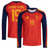 Adidas Lamine Yamal Spain National Team 2026 Home Replica Long Sleeve Jerseys - Red