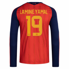 Adidas Lamine Yamal Spain National Team 2026 Home Replica Long Sleeve Jerseys - Red