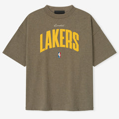NBA - Los Angeles Lakers Fear of God x NBA Unisex 90's T-Shirt - Heather Gray