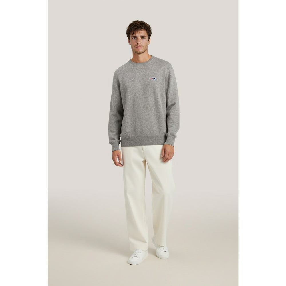 New England Patriots NAADAM Cashmere Sweater Gray - NFL