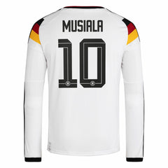 Adidas Jamal Musiala Germany National Team 2026 Home Replica Long Sleeve Jerseys - White