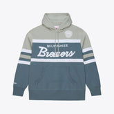 Milwaukee Brewers Mitchell & Ness Cooperstown Collection Thunderstorm Head Coach Hoodie Clearance