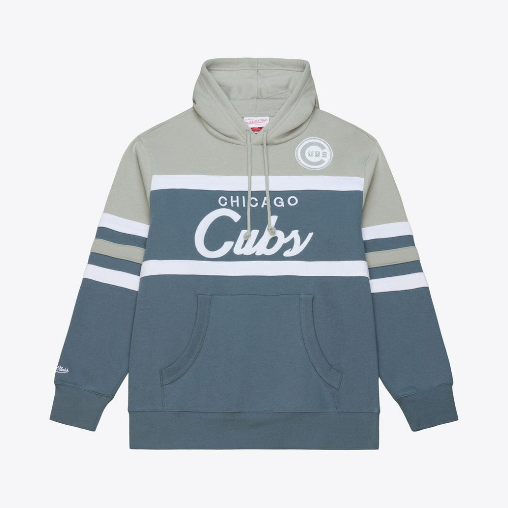 Chicago Cubs Mitchell & Ness Cooperstown Collection Thunderstorm Head Coach Hoodie Online