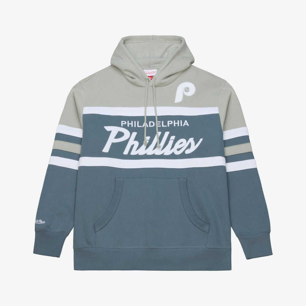 Philadelphia Phillies Mitchell & Ness Cooperstown Collection Thunderstorm Head Coach Hoodie Clearance