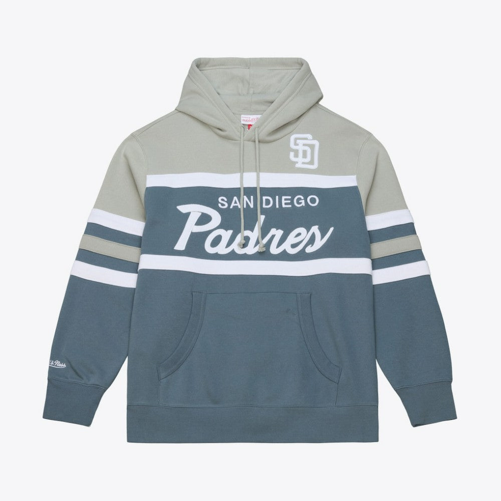 San Diego Padres Mitchell & Ness Cooperstown Collection Thunderstorm Head Coach Hoodie Sale