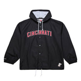Cincinnati Reds Mitchell & Ness Full-Snap Hooded Coaches Jacket Lifestyle