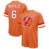 Baker Mayfield Tampa Bay Buccaneers Majestic Threads Oversized T-Shirt Orange - NFL