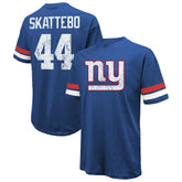 Cam Skattebo New York Giants Majestic Threads Oversized T-Shirt Royal - NFL