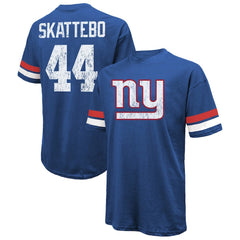 Cam Skattebo New York Giants Majestic Threads Oversized T-Shirt Royal - NFL