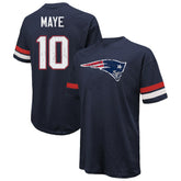 Drake Maye New England Patriots Majestic Threads Oversized T-Shirt Navy - NFL