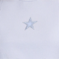 Dallas Cowboys Starter Women's Travel Pastels Cropped Tank Light Blue - NFL