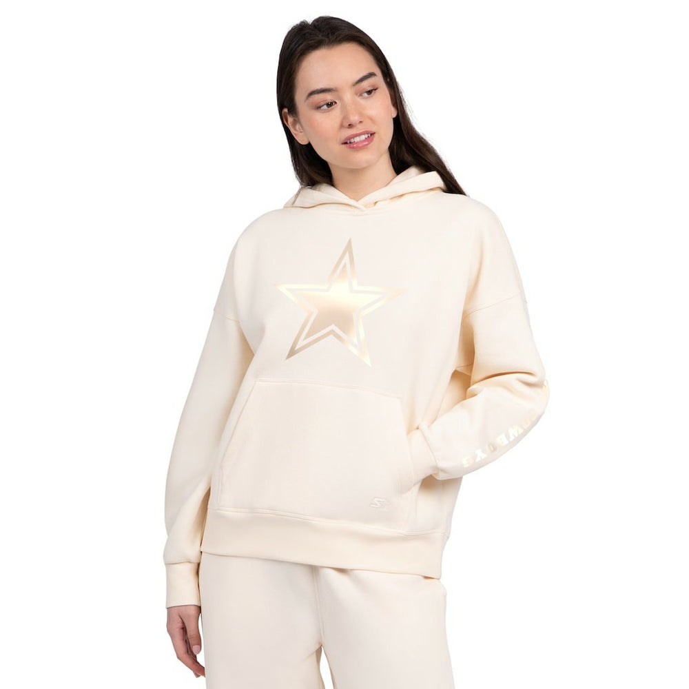 Dallas Cowboys Starter Women's Pastels Relaxed Travel Hoodie Cream - NFL
