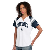 Dallas Cowboys Starter Women's Game On Notch Neck T-Shirt White - NFL