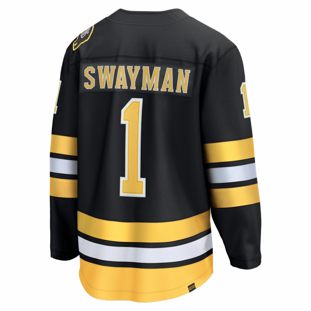 Jeremy Swayman Boston Bruins Fanatics Home Breakaway Jersey - Black | NHL Jerseys