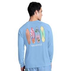 Dallas Cowboys Margaritaville Life's A Beach Long Sleeve Rashguard Light Blue - NFL