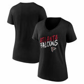 Atlanta Falcons Women's Hustle V-Neck T-Shirt Black - NFL