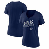 Dallas Cowboys Women's Hustle V-Neck T-Shirt Navy - NFL