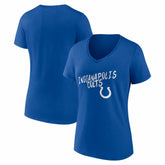 Indianapolis Colts Women's Hustle V-Neck T-Shirt Royal - NFL