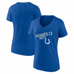 Indianapolis Colts Women's Hustle V-Neck T-Shirt Royal - NFL