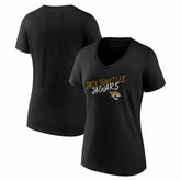Jacksonville Jaguars Women's Hustle V-Neck T-Shirt Black - NFL