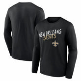 New Orleans Saints Hustle Long Sleeve T-Shirt Black - NFL