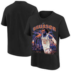 Nike - Jalen Brunson New York Knicks Youth City Edition Player T-Shirt - Black