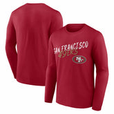 San Francisco 49ers Hustle Long Sleeve T-Shirt Scarlet - NFL