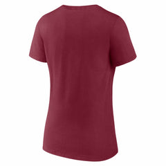 Washington Commanders Women's Hustle V-Neck T-Shirt Burgundy - NFL