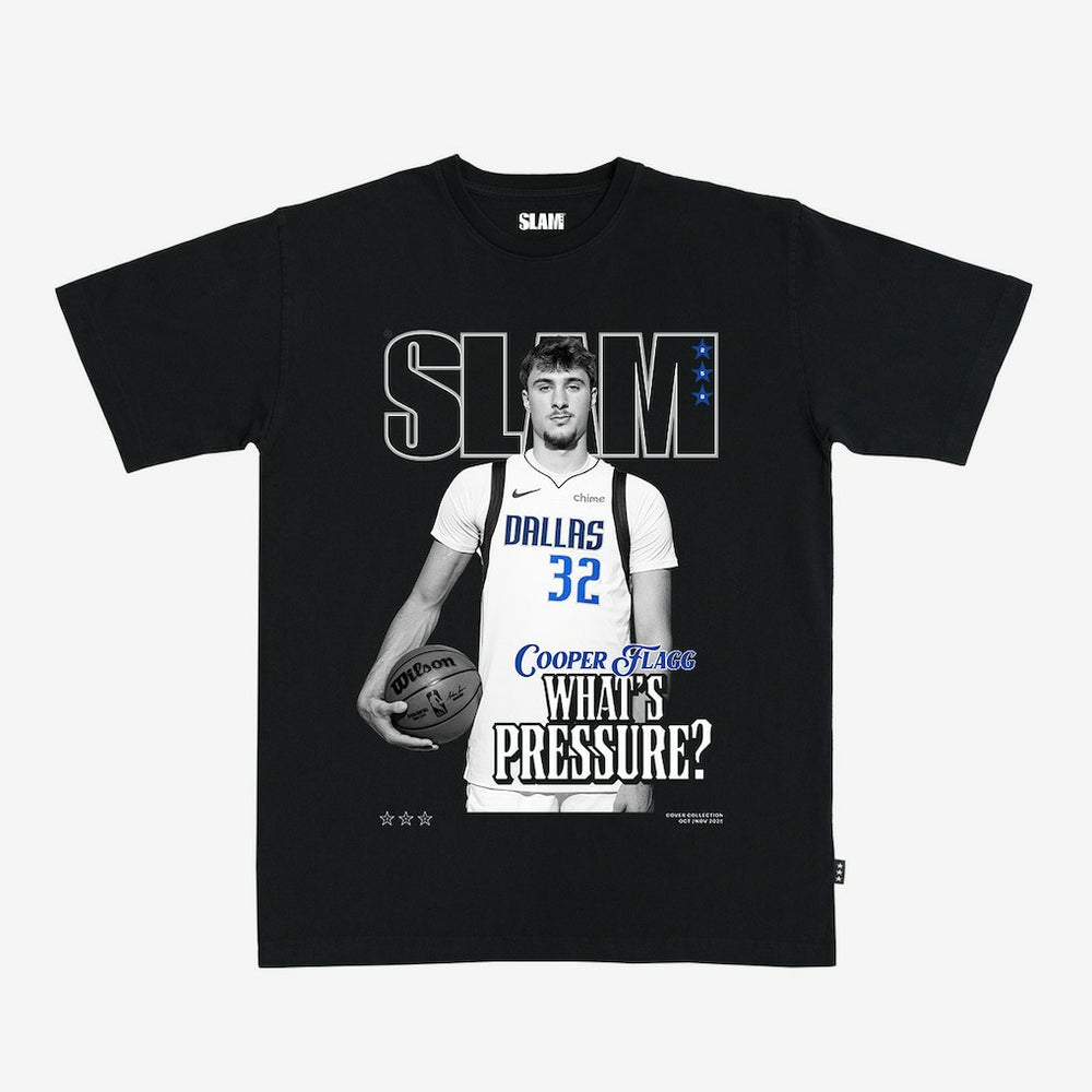 NBA - Cooper Flagg Dallas Mavericks Unisex SLAM Cover T-Shirt - Black