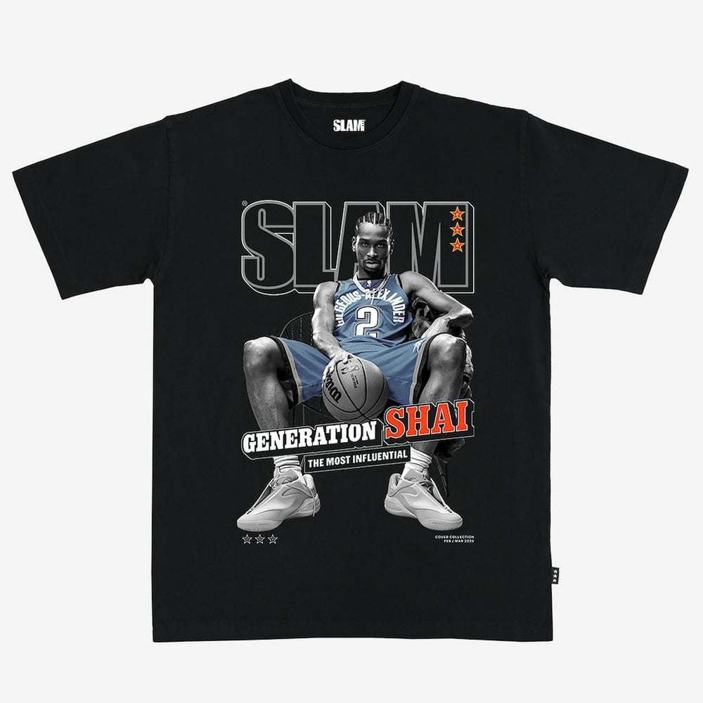 NBA - Shai Gilgeous-Alexander Oklahoma City Thunder Unisex SLAM Cover T-Shirt - Black