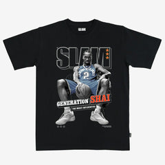 NBA - Shai Gilgeous-Alexander Oklahoma City Thunder Unisex SLAM Cover T-Shirt - Black