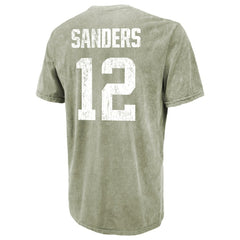 Shedeur Sanders Cleveland Browns Majestic Threads Mineral Wash Name & Number T-Shirt Moss Green - NFL