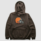 Cleveland Browns NFL 2000s Hooded Pullover Sweatshirt Brown Vintage - Fanatics