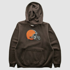 Cleveland Browns NFL 2000s Hooded Pullover Sweatshirt Brown Vintage - Fanatics