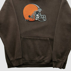 Cleveland Browns NFL 2000s Hooded Pullover Sweatshirt Brown Vintage - Fanatics