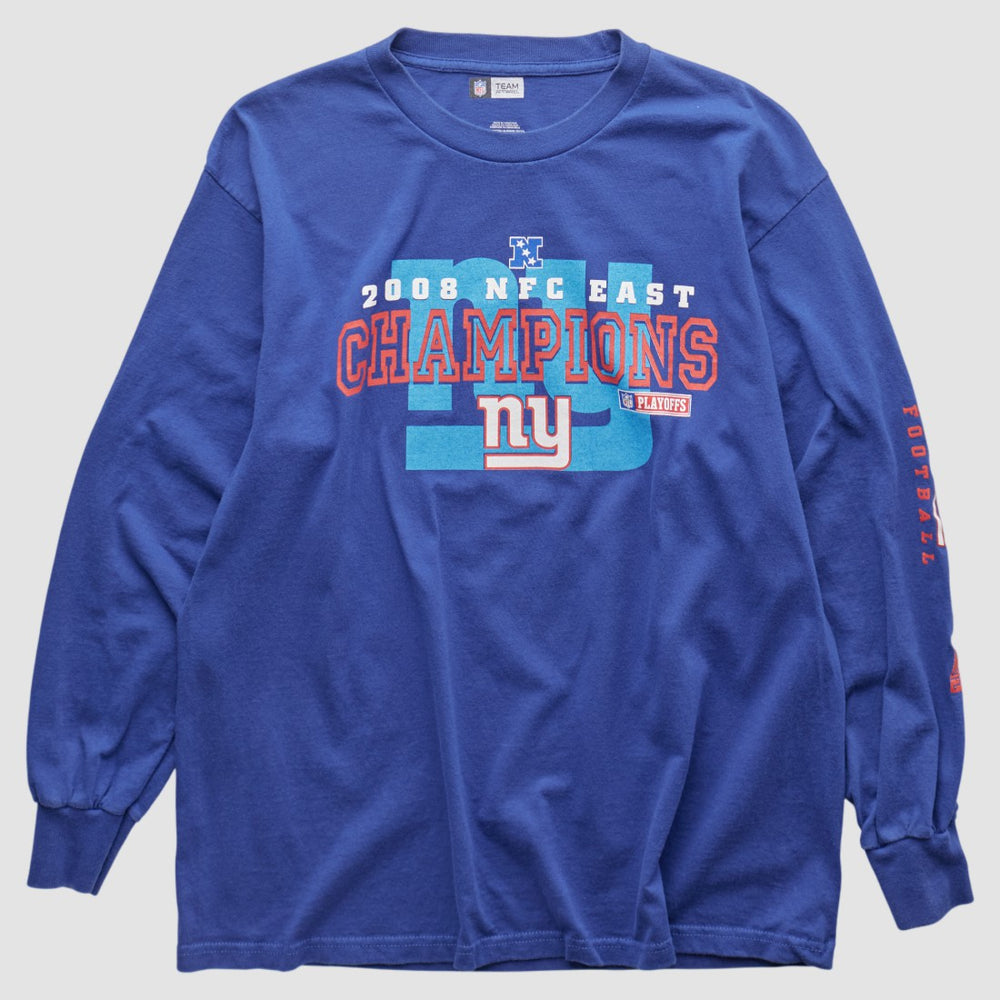 New York Giants NFL 2008 Long Sleeve T-shirt Blue Vintage - Fanatics