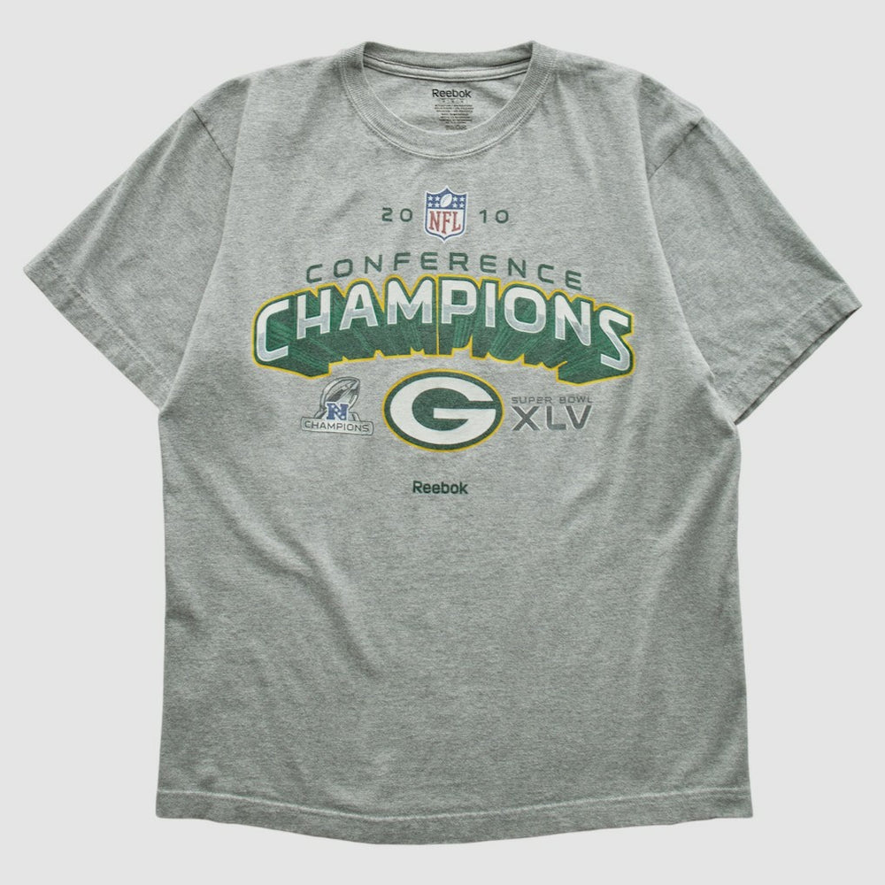 Green Bay Packers Reebok 2010 T-shirt Heather Gray Vintage - Fanatics