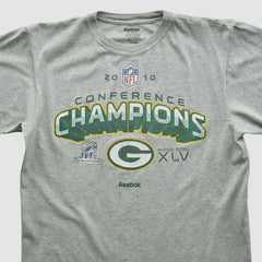 Green Bay Packers Reebok 2010 T-shirt Heather Gray Vintage - Fanatics