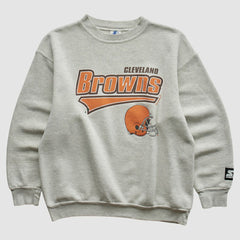 Cleveland Browns Starter 90s Pullover Sweatshirt Heather Gray Vintage - Fanatics