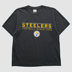 Pittsburgh Steelers Champion 1996 T-shirt Black Vintage - Fanatics