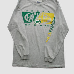 Green Bay Packers Lee Apparel 90s Long Sleeve T-shirt Heather Gray Vintage - Fanatics
