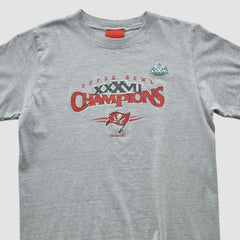 Tampa Bay Buccaneers Reebok 2003 T-shirt Heather Gray Vintage - Fanatics