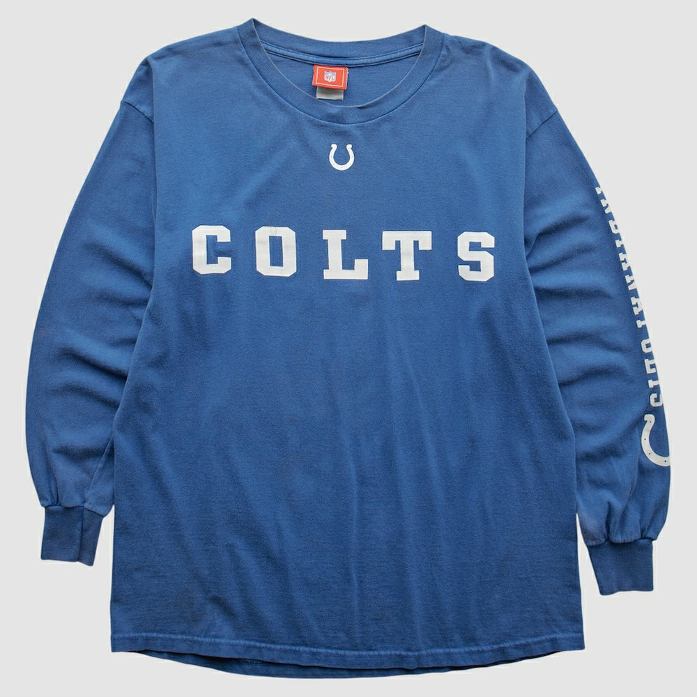 Indianapolis Colts NFL 2000s Long Sleeve T-shirt Blue Vintage - Fanatics