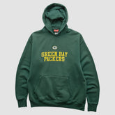 Green Bay Packers NFL 2000s Hooded Pullover Sweatshirt Green Vintage - Fanatics