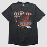 Denver Broncos Logo Athletic 1998 T-shirt Black Vintage - Fanatics