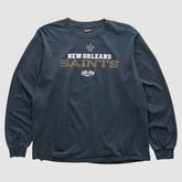 New Orleans Saints Reebok 2010 Long Sleeve T-shirt Navy Vintage - Fanatics