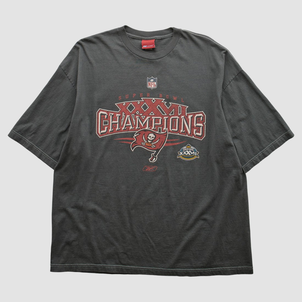Tampa Bay Buccaneers Reebok 2003 T-shirt Charcoal Vintage - Fanatics