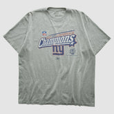 New York Giants Reebok 2007 T-shirt Heather Gray Vintage - Fanatics