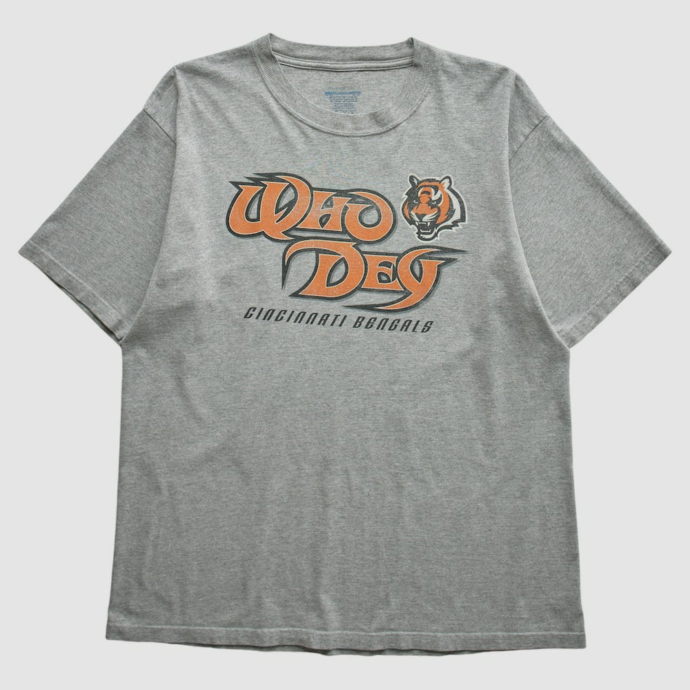 Cincinnati Bengals Reebok 2000s T-shirt Heather Gray Vintage - Fanatics